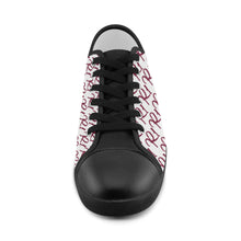 #R1# Candy Apple Red Writing Canvas Shoes for Women/Large Size (Model 016)