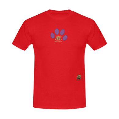 #MARKED FOR LIFE# Purple Paw Red Men's T-Shirt