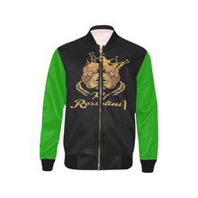 #Rossolini1# In Your Face Green Sleeves Kids' Bomber Jacket (Model H40)
