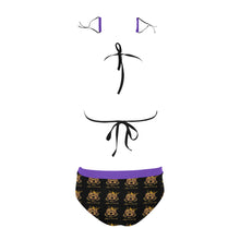 #Rossolini1# Purple Stringy Selvedge Bikini Set with Mouth Mask (S11)