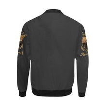 #MASKON# Charcoal Bomber Jacket for Men (Model H31)