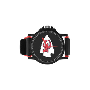 #Rossolini1# KC Red Hours/Seconds 2 Unisex Silicone Strap Plastic Watch (Model 316)