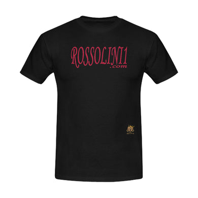#Rossolini1.com# Red Writing Black Men's T-Shirt