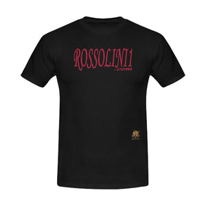 #Rossolini1.com# Red Writing Black Men's T-Shirt