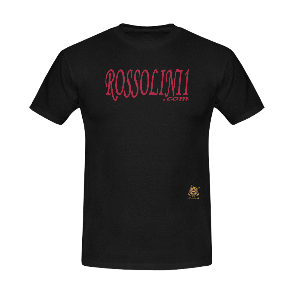 #Rossolini1.com# Red Writing Black Men's T-Shirt