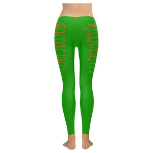 #Rossolini1# TheName Green Low Rise Leggings (Invisible Stitch) (Model L05)