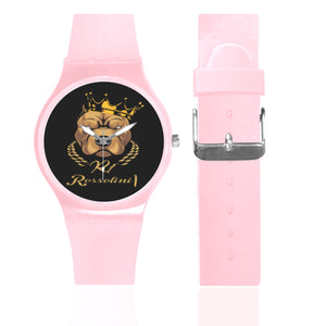 #Rossolini1# Pink Unisex Round Rubber Sport Watch(Model 314)
