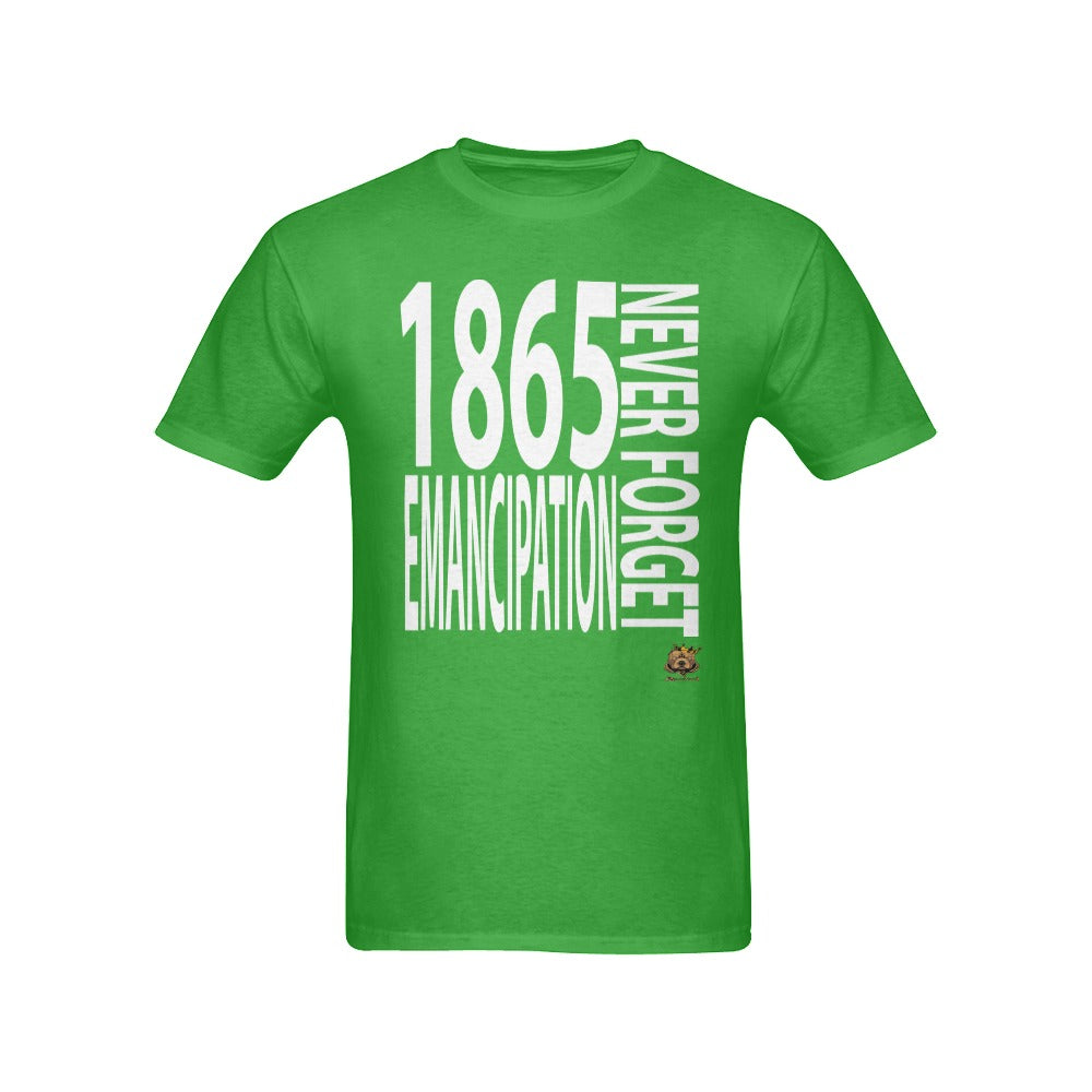 #NEVERFORGET# Emancipation 1865 Men's Green T-Shirt