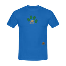 #MARKEDFORLIFE# Green Paw Blue Men's T-Shirt