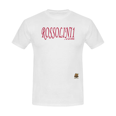 #Rossolini1.com# Red Writing White Men's T-Shirt