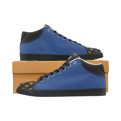 #Rossolini1# TimeLess Royal Blue Men's Chukka Canvas Shoes (Model 003)
