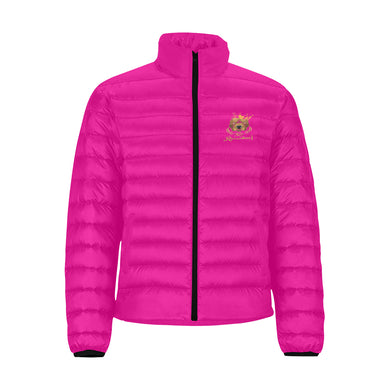 #Rossolini1# Hot Pink Stand Collar Padded Jacket (Model H41)
