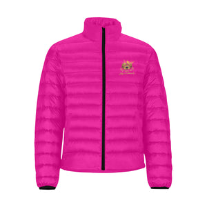 #Rossolini1# Hot Pink Stand Collar Padded Jacket (Model H41)