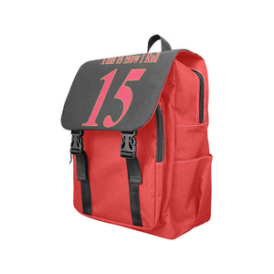#This Is How I Roll# 15 Red/Gold Casual Shoulders Backpack (Model 1623)