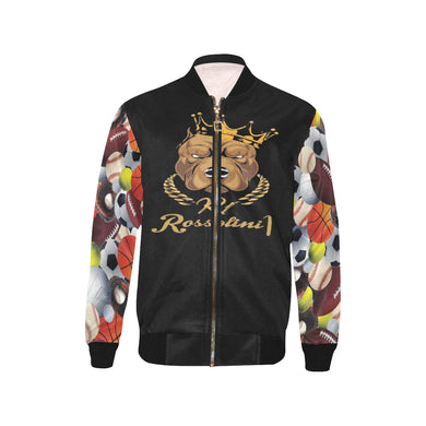 #Rossolini1# In Your Face BALLIN Sleeves Kids' Bomber Jacket (Model H40)