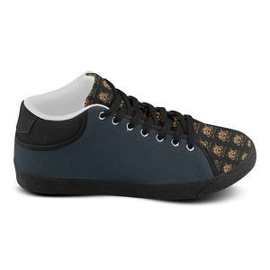 #Rossolini1# TimeLess Navy Blue Women's Chukka Canvas Shoes (Model 003)
