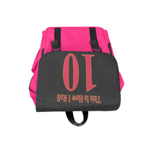 #This Is How I Roll# 10 Red/Gold Casual Shoulders Backpack (Model 1623)