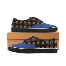 #Rossolini1# Royal Blue Classic Women's Canvas Low Top Shoes/Large (Model E001-4)