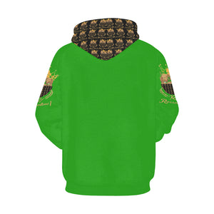 #MASK ON# Green Hoodie for Women (Model H13)