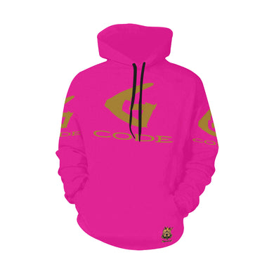 #Rossolini1# G-CODE Hot Pink Hoodie for Women (Model H13)