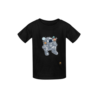 #Rossolini1# Astronaut Ice Cream Black Kid's  Classic T-shirt (Model T22)