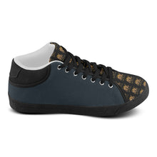 #Rossolini1# TimeLess Navy Blue Men's Chukka Canvas Shoes (Model 003)