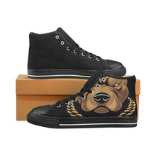 #Rossolini1# InSider Black Men’s Classic High Top Canvas Shoes (Model 017)
