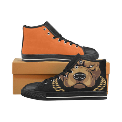 #Rossolini1# InSider Orange Men’s Classic High Top Canvas Shoes (Model 017)