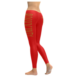 #Rossolini1# TheName Red Low Rise Leggings (Invisible Stitch) (Model L05)