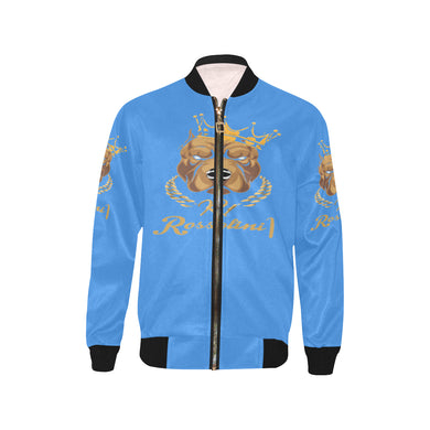 #MASKOFF# Blue Kids' Bomber Jacket (Model H40)
