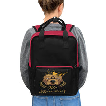 #Rossolini1# Black/Red Twin Handle Backpack (Model 1732)