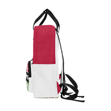 #Rossolini1# Black Lives Matter White/Red Twin Handle Backpack (Model 1732)