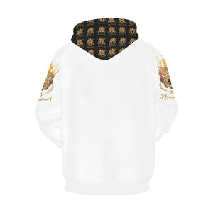 #MASK OFF# White Hoodie for Men (Model H13)