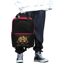 #Rossolini1# Black/Red Twin Handle Backpack (Model 1732)