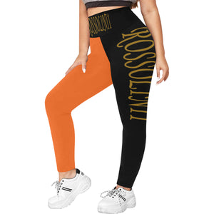 #Rossolini1# TheName B/O Plus Size High Waist Leggings (Model L44)