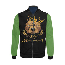 #Rossolini1# In Your Face Grass Green Bomber Jacket for Men (Model H31)