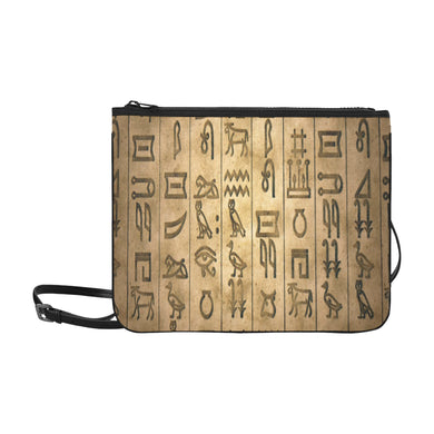 #HIEROGLYPHS# Slim Clutch Bag (Model 1668)