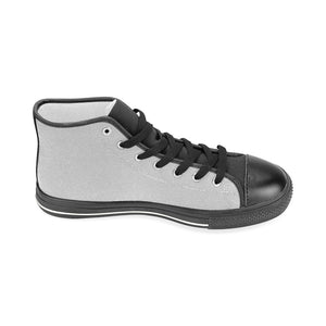 #Rossolini1# InSider Gray Men’s Classic High Top Canvas Shoes (Model 017)