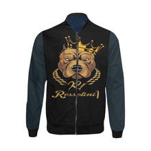 #Rossolini1# In Your Face Navy Blue Bomber Jacket for Men (Model H31)