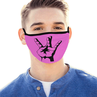 #STRAIGHT OUT OF THE WEST# Pink Mouth Mask