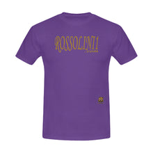 #Rossolini1.com# Gold Writing Purple Men's T-Shirt