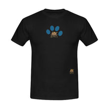 #MARKEDFORLIFE# Blue Paw Black Men's T-Shirt