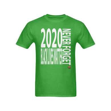 #NEVERFORGET# BLM 2020 Men's Green T-Shirt