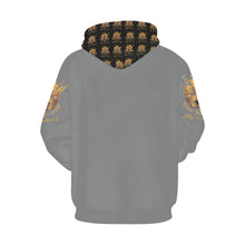 #MASK OFF# Dark Gray Hoodie for Women (Model H13)