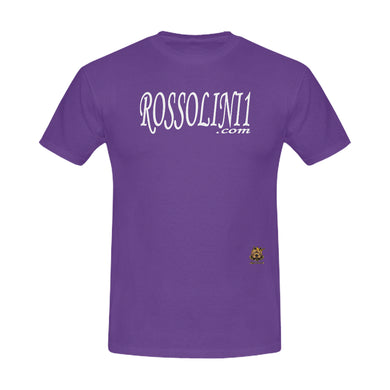 #Rossolini1.com# White Writing Purple Men's T-Shirt