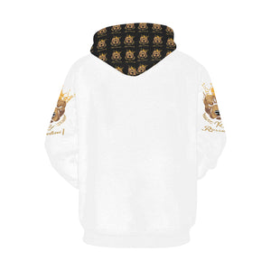 #MASK OFF# White Hoodie for Women (Model H13)
