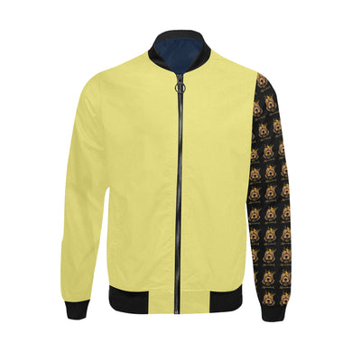 #Rossolini1# All Left Lemon All Over Print Bomber Jacket for Men (Model H31)