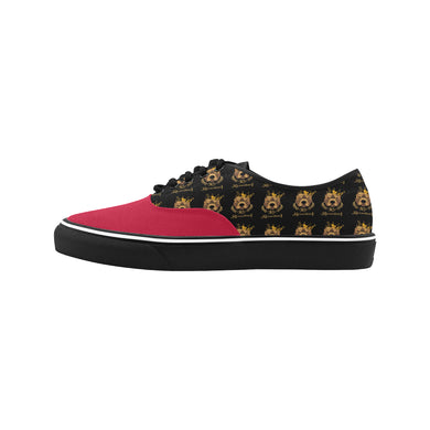 #Rossolini1# Red Classic Women's Canvas Low Top Shoes/Large (Model E001-4)