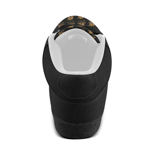 #Rossolini1# TimeLess Black Women's Chukka Canvas Shoes (Model 003)