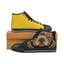 #Rossolini1# InSider Gold Men’s Classic High Top Canvas Shoes (Model 017)